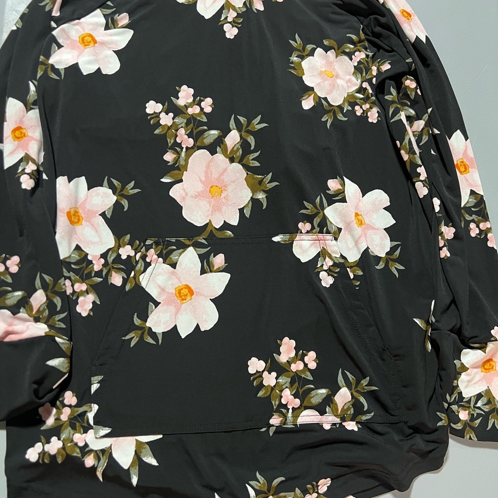 Floral Black Long Sleeve Shirt